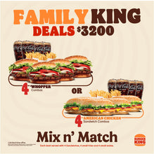 Load image into Gallery viewer, Burger King Family King Deals

